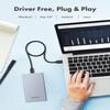 GRAUGEAR USB Type-C Aluminium Hard Drive Enclosure for 2.5 Inch SATA SSD/HDD - Lightning Fast 6 Gbit/s SATA I II III USB 3.2 Transmission, USAP, Includes USB-C Cable view 2