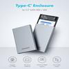 GRAUGEAR USB Type-C Aluminium Hard Drive Enclosure for 2.5 Inch SATA SSD/HDD - Lightning Fast 6 Gbit/s SATA I II III USB 3.2 Transmission, USAP, Includes USB-C Cable view 3