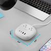 Ceptics USB C Power Strip, Compact Surge Protector with Grounded Dual USB and USB-C Ports, 21W 5-Foot Cord view 2