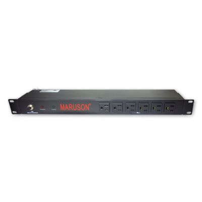Maruson 14 Outlets Surge Protected Rackmount PDU Power Strip for Network Server Racks - 15A (derated to 12A), 120V - 1050 Joules Protection, 10ft Power Cord with 5-15P, 1U Horizontal, PDU-R1514MS