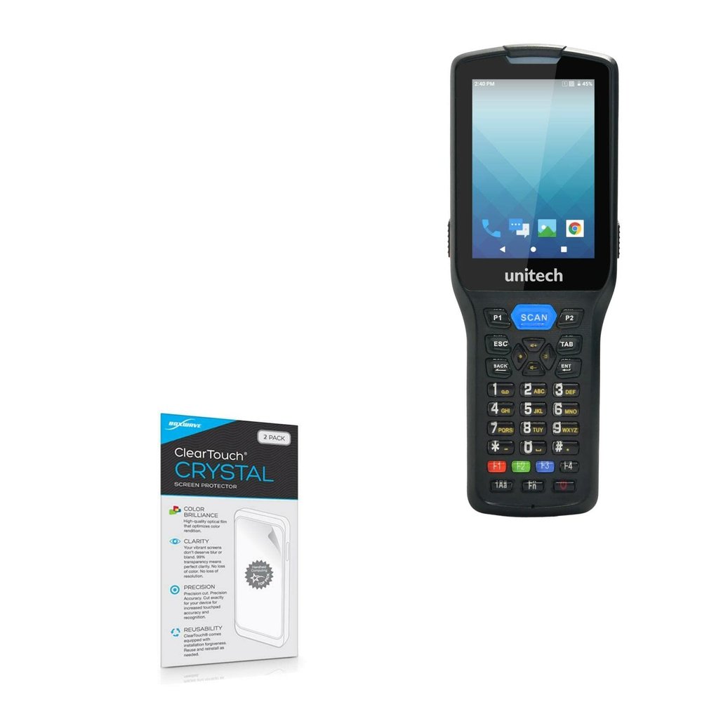 BoxWave Screen Protector Compatible with Unitech HT380 - ClearTouch Crystal (2-Pack), HD Film Skin - Shields from Scratches