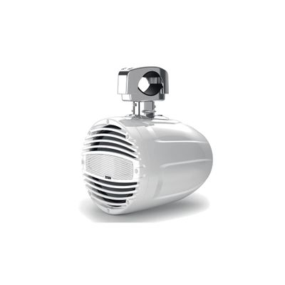 Hertz HTX 8 M-CL-TW, 8" Marine Coaxial Tower Speaker w/ Clamp - White Grille
