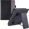 BOZHUORUI Stand Case for 6.8" Kindle Paperwhite 11th Generation - 2021 & Paperwhite Signature Edition e-Reader - PU Leather Sleeve Cover with Hand Strap/Auto Wake/Sleep, Rock Black view 1