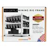AAAwave 12GPU Mining Rig - The Sluice V2 Steel Open Frame Case, Stackable Chassis for Crypto Coin Currency & AI Machine Learning Applications - White view 1