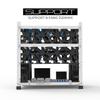 AAAwave 12GPU Mining Rig - The Sluice V2 Steel Open Frame Case, Stackable Chassis for Crypto Coin Currency & AI Machine Learning Applications - White view 2