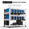 AAAwave 12GPU Mining Rig - The Sluice V2 Steel Open Frame Case, Stackable Chassis for Crypto Coin Currency & AI Machine Learning Applications - White view 4