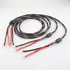 One Pair Audiocrast HiFi Speaker Cable HI-End Amplifier 4N OFC Speaker Cable with Banana/Spade Plug (Color : Spade to Spade, Length : 1m) view 1