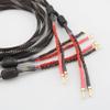 One Pair Audiocrast HiFi Speaker Cable HI-End Amplifier 4N OFC Speaker Cable with Banana/Spade Plug (Color : Spade to Spade, Length : 1m) view 2