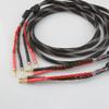 One Pair Audiocrast HiFi Speaker Cable HI-End Amplifier 4N OFC Speaker Cable with Banana/Spade Plug (Color : Spade to Spade, Length : 1m) view 4