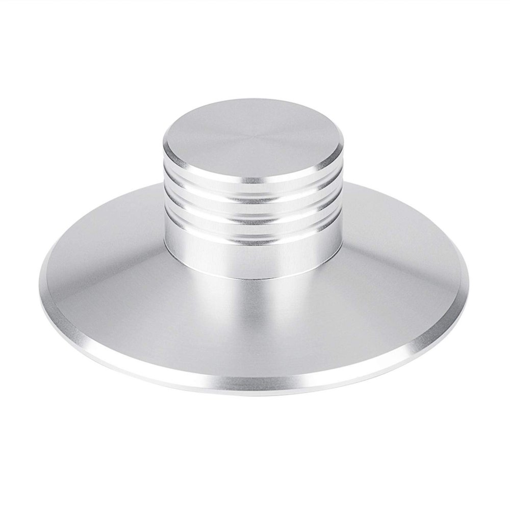 Disc Stabilizer, Aluminum Material Metal Disc Stabilizer Record Weight Clamp for Record Player, CD Player, Chassis, Speakers, etc(Silver)