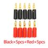10pcsAudio Speaker Screw Banana Gold Plate Plugs Connectors 4mm Black Red-5pcs R 5pcs B Golden view 2
