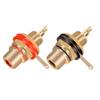 1pair Gold Plated RCA Jack Connector Panel Mount Chassis Audio Socket Plug Bulkhead with NUT Solder 2pcs view 1