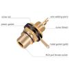 1pair Gold Plated RCA Jack Connector Panel Mount Chassis Audio Socket Plug Bulkhead with NUT Solder 2pcs view 2