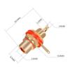1pair Gold Plated RCA Jack Connector Panel Mount Chassis Audio Socket Plug Bulkhead with NUT Solder 2pcs view 3