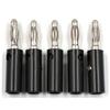 10pcsAudio Speaker Screw Banana Gold Plate Plugs Connectors 4mm Black Red-5pcs Black view 1