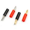 10pcsAudio Speaker Screw Banana Gold Plate Plugs Connectors 4mm Black Red-5pcs Black view 3
