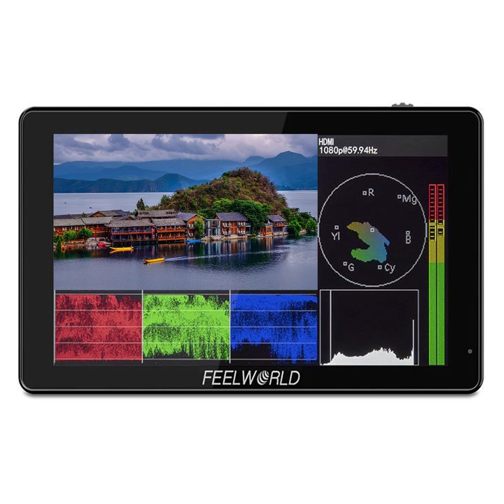 FEELWORLD LUT5 5.5" Touch Screen DSLR Camera Field Monitor 1920X1080 IPS Panel 3000nit 4K HDMI Input Output