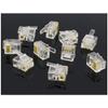 10pcs 6P6C 6 Pins 6 Contacts RJ11 Telephone Modular Plug Jack,RJ11 Connector view 1