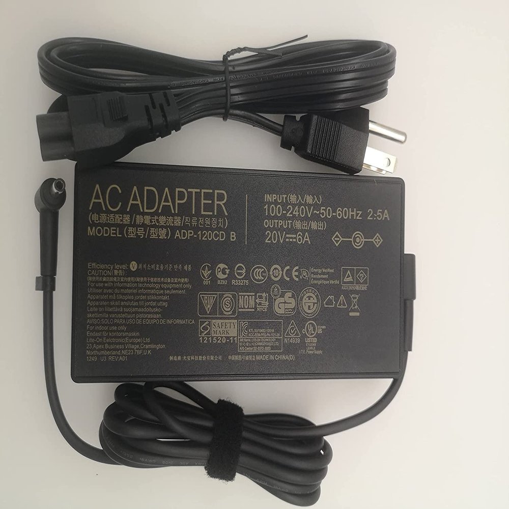 20V 6A 120W 4.5x3.0mm AC Charger ADP-120CD B Compatible for ASUS ZenBook A17-120P2A UX534FT Q537 UX534FT Q546FD Q546F Q547FD Q537FD Q547F with Power Cord