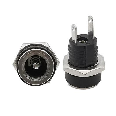 10/5/2Pcs 5.5x2.1mm DC Power Supply Female Jack Panel Mount Connector 5.5 * 2.1mm DC Socket 2 Leg Terminal Plug Adapter Connectors-10 pcs
