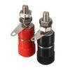 10pcs 4mm Red&Black Banana Socket Binding Post Nut Banana Plug Jack Connector Nickel Plated for 4mm Banana Plug-Black view 3