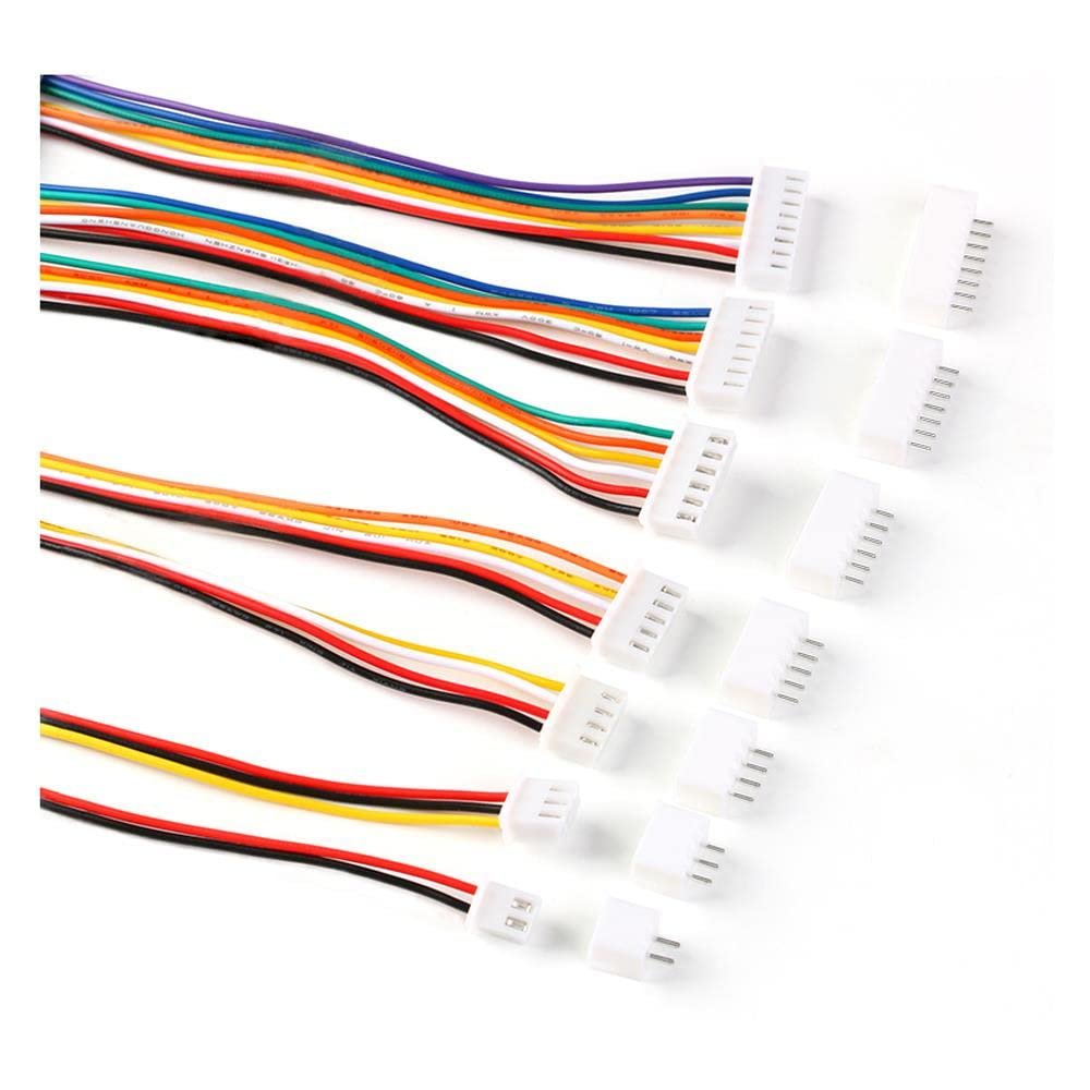 10Sets JST XH2.54 Wire Cable Connector 2/3/4/5/6/7/8/9/10 Pin Pitch Male Female Plug Socket 30cm Wire Length 26AWG-8P