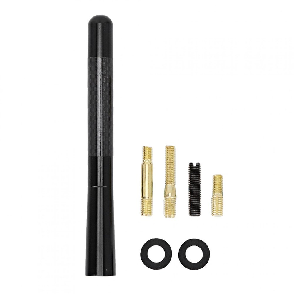 Car Antenna Replacement, 4.7inch Small Black ABS Car Antenna for Cooper S JCW R55 R56 R57 R60 With Mounting Accessories