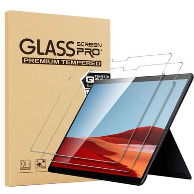 [2 Pack] EpicGadget Screen Protector for Microsoft Surface Pro 8 (13 inch) (2021) / Surface Pro X (13 inch) (2021/2019), 9H Hardness HD Clear Tempered Glass Screen Protector Film