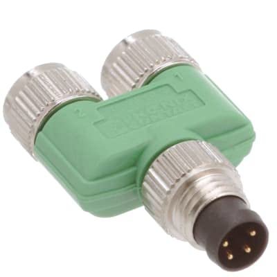 1696183, Y-Splitter, P: Str M8 M 4P to J1J2: Str M8 F 3P, P1/3-Jk1/3, k: 1-2, P2-J24, P4-J14, SAC-3P-M 8Y/2XM 8FS