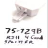 2 Way Splitter 4 Conductor Telephone RJ11 (White) Male to (Two) Females (1pc) 75-729B PHILMORE view 2