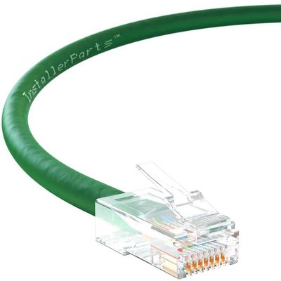 InstallerParts (20 Pack Ethernet Cable CAT6 Cable UTP Non-Booted 10 FT - Green - Professional Series - 10Gigabit/Sec Network/High Speed Internet Cable, 550MHZ