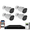 GW Security 8 Channel NVR 4K 8MP PoE 2.8-12mm Varifocal Zoom Face Recognition/Human/Car Detection Security Camera System with 4 x 4K 8MP IP Microphone H.265+ Outdoor Smart AI Bullet Cameras view 1