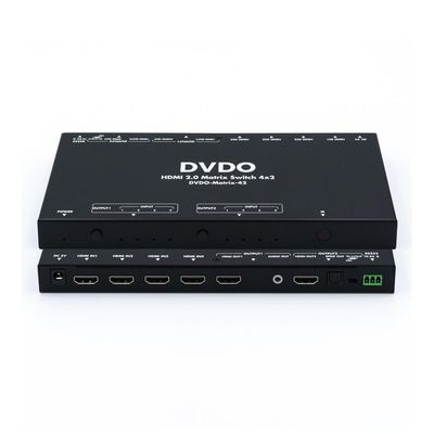 DVDO HDMI Matrix Switcher 4x2 | Ultra HD 4K HDMI Matrix Switch | Supports up to 4K Ultra HD and DCI Resolutions | Maximum Data Rate of 18 Gbps