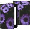 Case for 6.8" Kindle Paperwhite 11th Generation 2021, Thin Fit Light PU Leather Case Folio Cover with Auto Sleep/Wake for Kindle Paperwhite Signature Edition E-Reader, Purple Flower Floral view 2