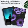 Case for 6.8" Kindle Paperwhite 11th Generation 2021, Thin Fit Light PU Leather Case Folio Cover with Auto Sleep/Wake for Kindle Paperwhite Signature Edition E-Reader, Purple Flower Floral view 3