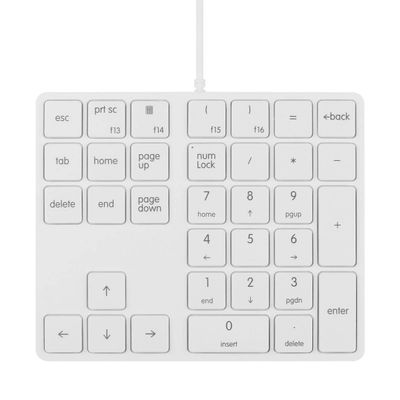 Qisan Numeric Keypad 34 Keys (30%) Mini Multifunctional Wired Number Keypad Black Magicforce | Number Pad for Laptop | Gaming Keypad for Pc | Laptop Accessories | Keypad for Computer-White Magicforce