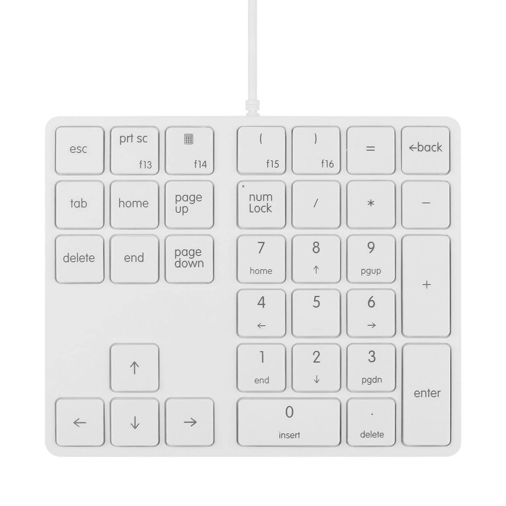 Qisan Numeric Keypad 34 Keys (30%) Mini Multifunctional Wired Number Keypad Black Magicforce | Number Pad for Laptop | Gaming Keypad for Pc | Laptop Accessories | Keypad for Computer-White Magicforce