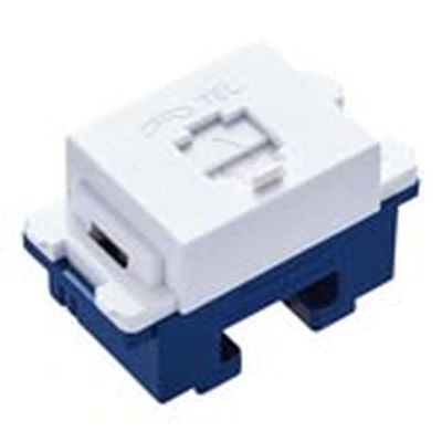 Panasonic WNT15629MCW Embedded Telephone Modular Jack, 6 Poles, 2 Cores, Full Terminal, Matte Ceramic White