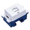Panasonic WNT15629MCW Embedded Telephone Modular Jack, 6 Poles, 2 Cores, Full Terminal, Matte Ceramic White view 1