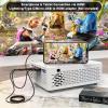 Mini Projector, 1080P Full HD Supported, Portable Movie Home Theater Projector Compatible with TV Stick Smartphone & Tablet PC HDMI USB AV TF view 3