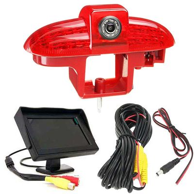 Car Third Roof Original Brake Light Rear View Camera, Replacement for Opel/Vauxhall/Combo/Master/Trafic/Scudo/Talento/Movano/Primastar/Peugeot Expert/Citroen (with 4.3 inch Monitor)