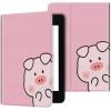 Case for 6.8" Kindle Paperwhite 11th Generation 2021, Thin Fit Light PU Leather Case Folio Cover with Auto Sleep/Wake for Kindle Paperwhite Signature Edition E-Reader, Cute Pink Pig view 2