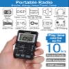 ZHIWHIS Portable Radio, AM FM Receiver with Sleep Timer, Rechargeable Stereo Radios with Digital Clock, DSP Tuner with Preset Function Pocket Walkmen for Walking Travel view 2