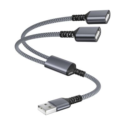 Itramax USB Splitter 3.3FT,USB-A 1 in 2 Out Y Cable Dual Port Extender Adapter,USBA Male to Female Extension Hub,Data Power Charger Splitter Converter for TV,PC,Laptop,MacBook,Keyboard,PS4,PS5,Mouse