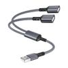 Itramax USB Splitter 3.3FT,USB-A 1 in 2 Out Y Cable Dual Port Extender Adapter,USBA Male to Female Extension Hub,Data Power Charger Splitter Converter for TV,PC,Laptop,MacBook,Keyboard,PS4,PS5,Mouse view 1