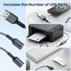 Itramax USB Splitter 3.3FT,USB-A 1 in 2 Out Y Cable Dual Port Extender Adapter,USBA Male to Female Extension Hub,Data Power Charger Splitter Converter for TV,PC,Laptop,MacBook,Keyboard,PS4,PS5,Mouse view 4