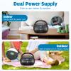 CD Cassette Player Combo, Hernpark Rechargeable Boombox with Bluetooth 5.1, Tape Recording, FM Radio, Super Bass, Stereo Sound, Aux/USB Drive, Headphones Jack, Boom Box for Indoor Outdoor view 3