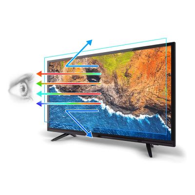 TYRHMY Shielding Blue Light TV Screen Protector for 50 55 65 Inch, Indoor & Outdoor Anti Glare TV Screen Frosted Film Anti-Blue Light Rate Up to 90%,65" 1440 * 809