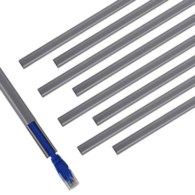 One Cord Cover Wall 153in(9X L17in) - Mini Wire Hider, Wire Cover for Hiding Speaker Wire, Baby Monitor Cord - Paintable Wire Channel for Cable Concealer, W0.5in H0.3in, CMR05 Grey