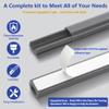 One Cord Cover Wall 153in(9X L17in) - Mini Wire Hider, Wire Cover for Hiding Speaker Wire, Baby Monitor Cord - Paintable Wire Channel for Cable Concealer, W0.5in H0.3in, CMR05 Grey view 3